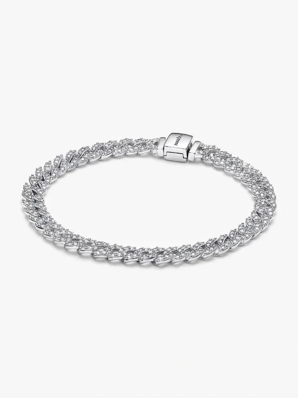 Pandora Silver Pavé Twist Chain Bracelet